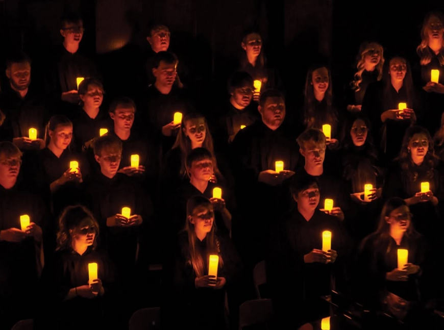 NWU choir singing at Christmas time.