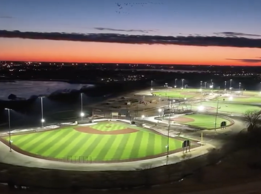 Drone photo of the Sandhills Global Youth Complex