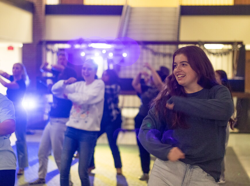 Students dancing