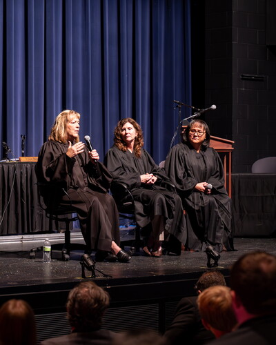 Nebraska Court of Appeals judges answer questions from NWU students. 