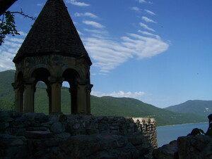 A monastery overlooking the Tbilisi Sea.