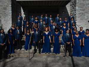 Members of The Aeolians pose for a picture. 