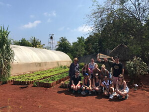 Students visited an organic garden