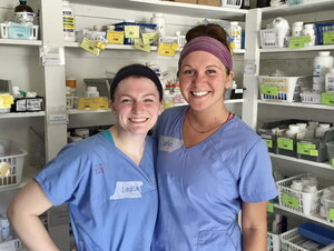 Students had the opportunity to help run a pharmacy in Haiti