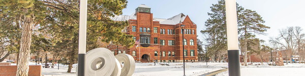 Old Main on a snow day