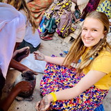 NWU student Lilly Fields in Rwanda.