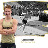 NWU's Gabe Anderson of men's track and field competes in an event.